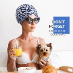 Shower Cap Manufacturer - Luxury Women's Double-Layer Adjustable Satin Lined