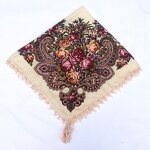 Russian Scarf Manufacturer - Unique Muffler Headwrap Lady Print Flowers Cotton