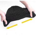Knitted Hat Manufacturer - Custom Elastic Warm Ear Protection with Brim