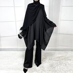 Islamic Abaya Set Factory - Wholesale Elegant Modest Simple Polyester Suit Set