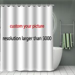 Bathroom Set Factory - Customized 3D Design Waterproof Fabric Shower Curtain