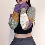 Bolero Shrug Factory - Computer Knit Open Wrapped Sweater Casual for Women