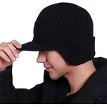 Knitted Hat Manufacturer - Custom Elastic Warm Ear Protection with Brim
