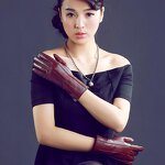 Touch Screen Gloves Factory - Fashion Winter Soft Warm Women Goatskin Leather