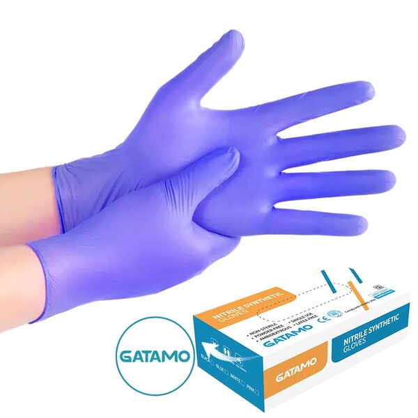 PVC Gloves Factory - Purple Nitrile Vinyl Protective Powder Free Gloves
