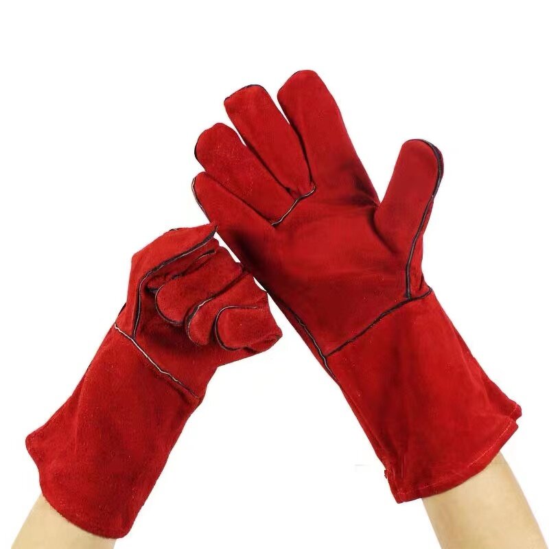 Welder Gloves Manufacturer - Wholesale Cowhide Lengthened Anti-hot Double Layer