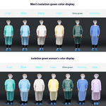Surgical Gown Factory - Blue SMS Non-woven PP/PE Disposable Isolation Gown