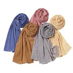 Jersey Hijab Manufacturer - Wholesale Custom Cheap Women Wrinkle Ribbed Hijabs