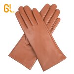 Leather Gloves Manufacturer - OEM Ladies Fashion Winter Knit Genuine Lambskin