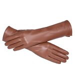 Winter Gloves Manufacturer - Wholesale Longer Ladies Genuine Lambskin Warm Leather
