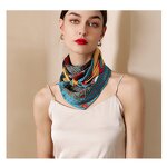 Silk Scarf Factory - Spring New Saddle Print Lady Sweet Imitation Silk 70