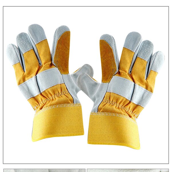 Welding Gloves Manufacturer - Factory Custom Yellow Short Cowhide Heat Insulation