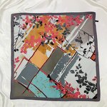 Silk Scarf Factory - Cheap Ladies Spring Silk Scarf 7070cm Black Square