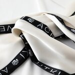 Silk Scarf Factory - Custom Print Women Black Square Twill Silk Scarf