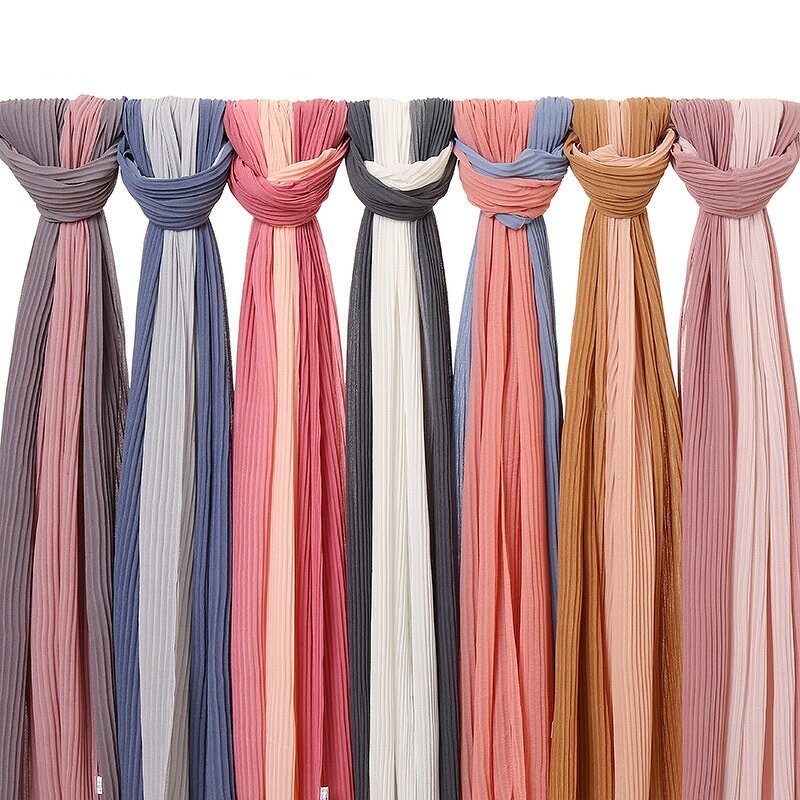 Hijab Scarf Factory - Wholesale 2022 Fashion New Designer Crinkle Chiffon Hijab