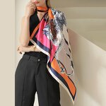 Silk Scarf Factory - Custom Logo Print Silk Scarves 9090cm Square Silk