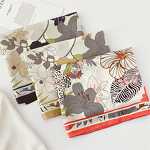 Silk Scarf Manufacturer - Custom Logo Printed 7070cm Square Geometric Patterns