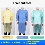 Surgical Gown Factory - Blue SMS Non-woven PP/PE Disposable Isolation Gown