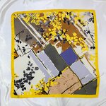 Silk Scarf Factory - Cheap Ladies Spring Silk Scarf 7070cm Black Square