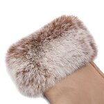 Rabbit Fur Gloves Manufacturer - Custom Luxury Real Fur Cuff Leather Winter