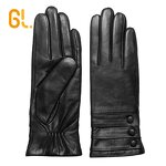 Leather Gloves Factory - Wholesale Winter Sheepskin Dressing Gloves With Button