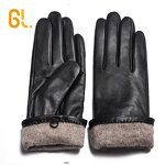 Leather Gloves Factory - Wholesale Winter Sheepskin Dressing Gloves With Button