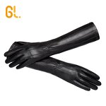 Opera Gloves Factory - Womens Elbow Length Black Goatskin Leather Wholesale