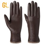 Driving Gloves Manufacturer - Brown Custom Car Genuine Sheepskin Leather Women