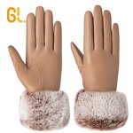 Rabbit Fur Gloves Manufacturer - Custom Luxury Real Fur Cuff Leather Winter