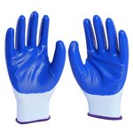 Nitrile Coated Gloves Manufacturer - Blue Oil-proof Nitrile Palm Smooth Finished