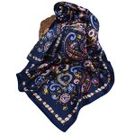 Silk Scarf Manufacturer - Autumn Winter New 9090 Large Square Silk Printed