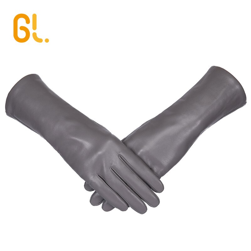 Winter Gloves Manufacturer - Wholesale Longer Ladies Genuine Lambskin Warm Leather