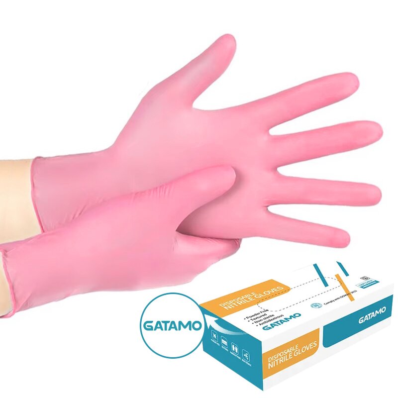 Nitrile Gloves Factory - Wholesale Pink Powder Free Chemical Resistant