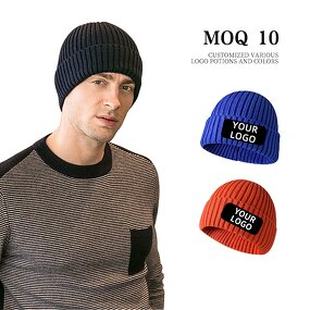 Beanie Hat Factory - Winter Plain Dyed Custom Warm Knitted Short Fisherman