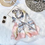 Silk Scarf Manufacturer - Custom Logo Print Long Silk Scarf OEM/ODM