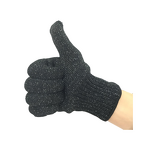 Steel Wire Gloves Manufacturer - Black High Strength Polyester Level 4 Anti-Cut