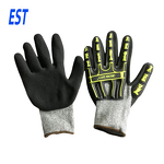 Anti Cut Gloves Manufacturer - HPPE Nitrile Coated TPR Anti Impact Vibration Resistant