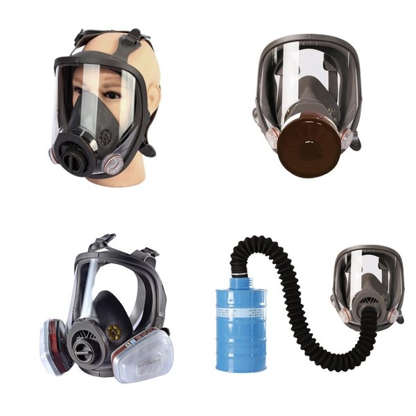 Full Face Respirator Manufacturer - Double Connection Interface Breathing Gas Mask