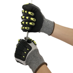 Cut Resistant Gloves Manufacturer - TPR Nitrile Coated Palm Anti Impact Vibration