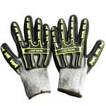 Cut Resistant Gloves Manufacturer - TPR Nitrile Coated Palm Anti Impact Vibration