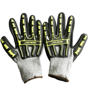 Cut Resistant Gloves Manufacturer - TPR Nitrile Coated Palm Anti Impact Vibration