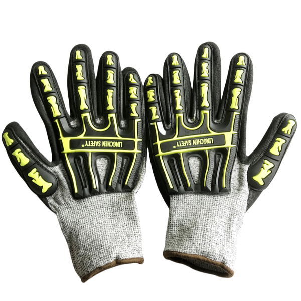 Cut Resistant Gloves Manufacturer - TPR Nitrile Coated Palm Anti Impact Vibration