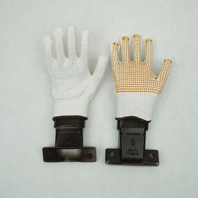 Safety Gloves Factory - Full Finger 700g Breathable Leather with Dotted Plastic