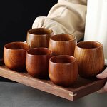 Wooden Tea Cup Manufacturer - Factory Direct Eco-Friendly Solid Vintage Jujube Wood Grain