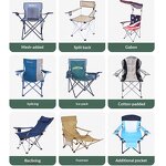 Folding Stool Manufacturer - Portable Fishing Chair Oxford Fabric Camping Garden Sitting