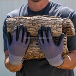 Nitrile Coated Gloves Manufacturer - 15 Gauge Seamless Grey Nylon Spandex Sandy Palm