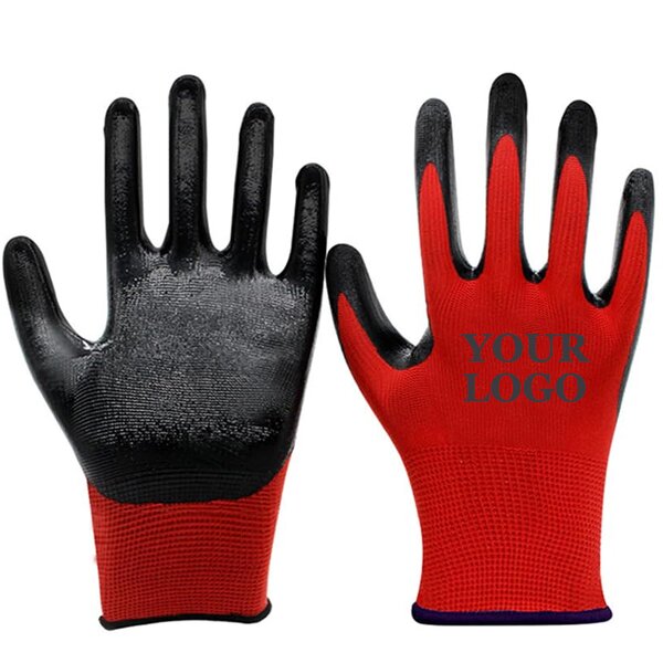 Garden Gloves Manufacturer - Customized Construction Nitrile Coated Custom Printed