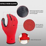 Garden Gloves Manufacturer - Customized Construction Nitrile Coated Custom Printed