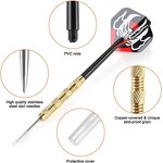 Darts Set Manufacturer - Entry Level 18G Lightweight Flexible Shafts for Novices Home Practice