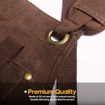 BBQ Apron Manufacturer - Custom Logo Thick Canvas Washed Work Tool Durable Safety Clothes